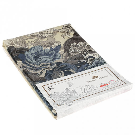 Скатерть 120х145см "Феличита", длина стола до 105см, на 4 персоны, рогожка, хлопок 171г/м2, упаковка классическая 28х41см, "Домашняя мода" (Россия)