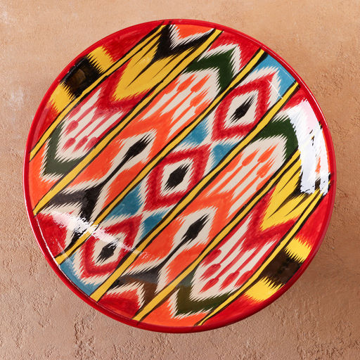 Ляган узбекский Риштанская Керамика «Атлас», d=33 см, разноцветный