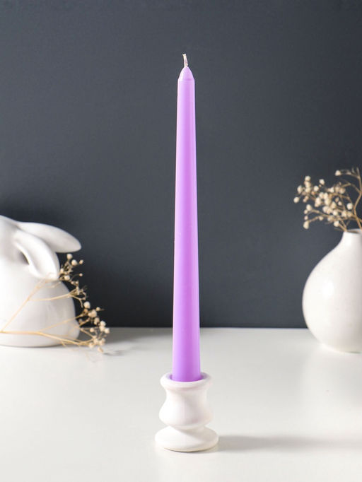 Цена за 2 шт. Свеча античная 25 см (набор 2 шт) 58 гр, 7 ч, цв. лаванда