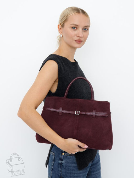 Сумка женская кожаная 990172NN wine red Natale Navetta в Новосибирске