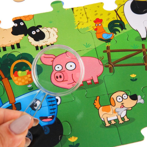 Пазл Собери, найди, покажи. Синий трактор на ферме, 35 элементов  фото 5