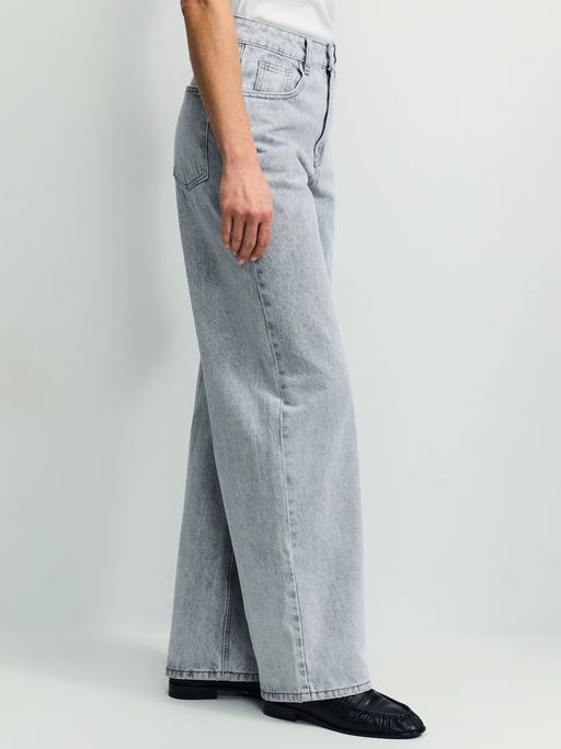 Джинсы широкие с высокой посадкой / Zarina