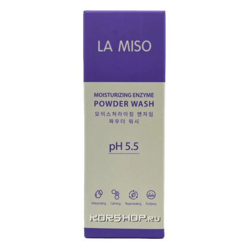 Пудра для умывания увлажняющая энзимная pH 5,5 La Miso, Корея, 50 г Акция