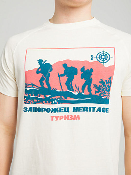 Футболка ЗАПОРОЖЕЦ Turizm BEIGE  фото 3