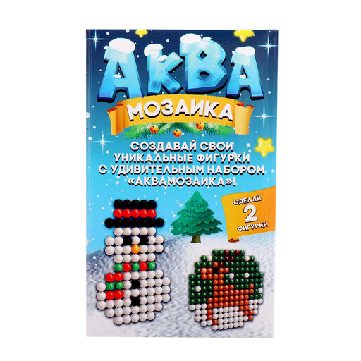 Аквамозаика Снежная баночка. Снеговичок, ночник, более 200 шариков - Школа талантов фото 15