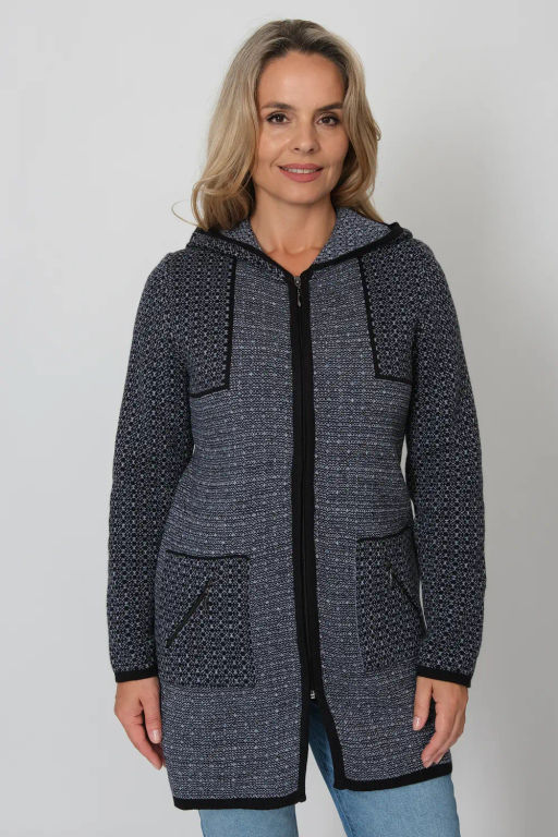 ЗЛАТА Кардиган С 2063/джинс микс