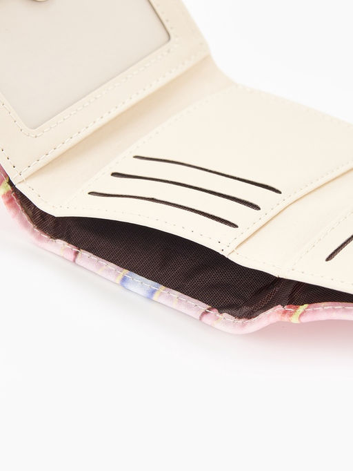 Кошелёк женский на кнопке, 10?1.5?8 см, с принтом, розовый