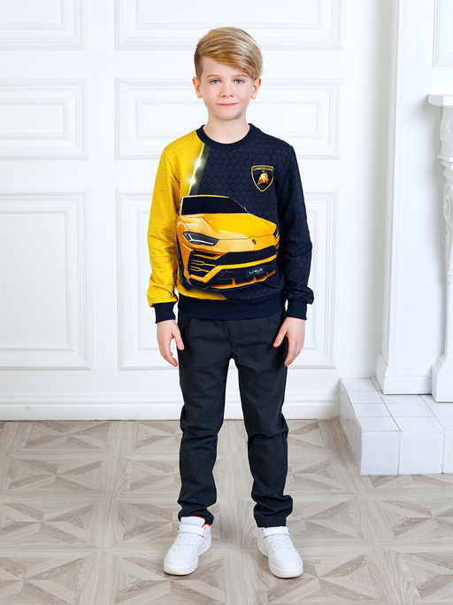 Свитшот "Ламбо",желто-графитовый