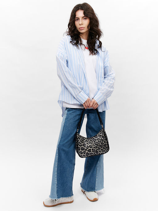 LACCOMA сумка Амира-леопард черный эко кожа хлопок фото 4