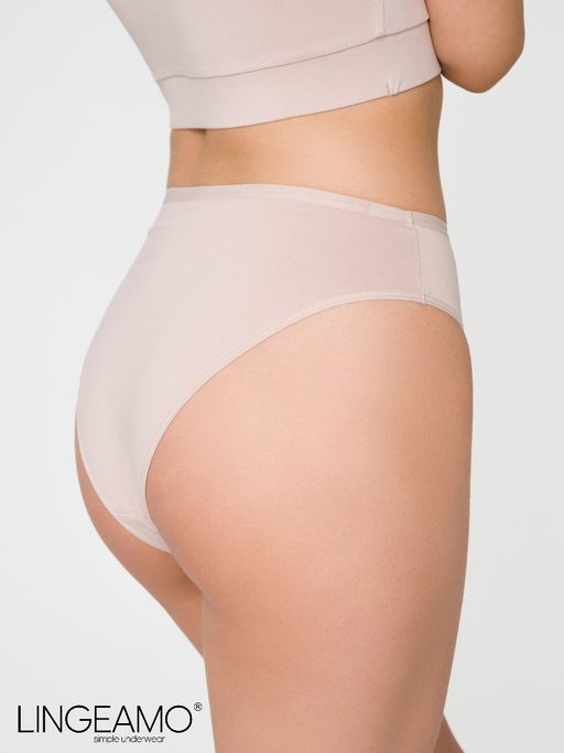 Трусы женские слипы с высокой посадкой Lingeamo бежевые ЛС-14 (4)  фото 5