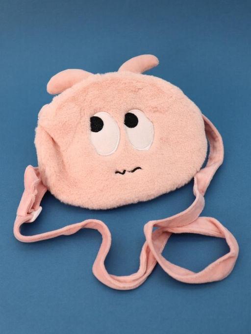 Сумочка плюшевая "Tiny pals", pink (15*20 см)