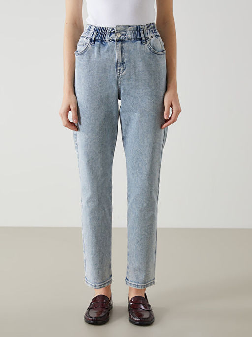 Slim Mom Kad?n Jean Pantolon