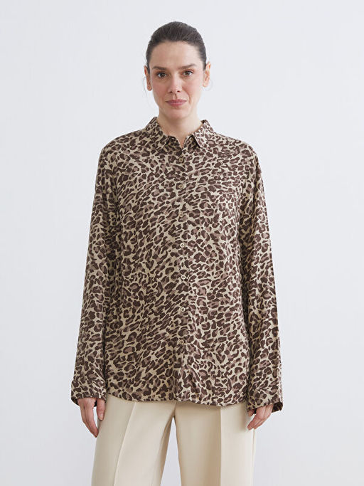 Leopar Desenli Kad?n G?mlek