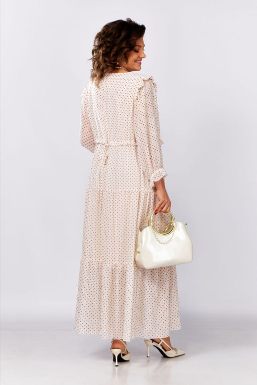 Платье LADY SECRET 25301 пудра/горох