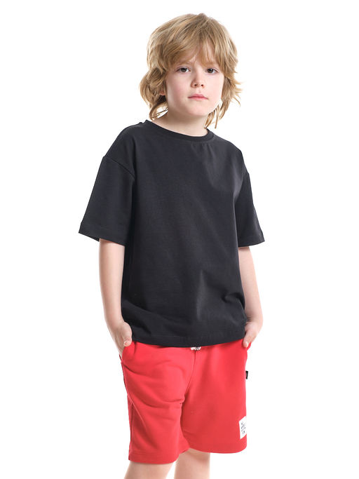 Футболка хлопок подросткам для школы 22-7626 черный - Mini maxi фото 10