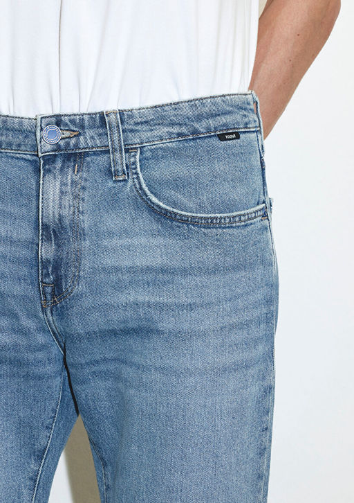 Milan Premium Blue Puslu Ac?k Mavi Jean Pantolon  фото 8