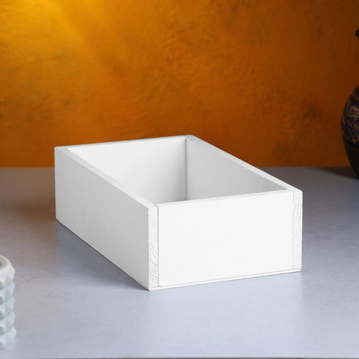 Кашпо деревянное 24148 см Элегант, белый Дарим Красиво  фото 2