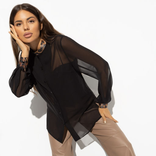 Блуза из полупрозрачной ткани Модное притяжение - Charutti фото 2