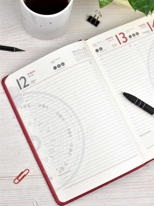 Ежедневник датированный 2024 ESCALADA, АСТРОЛОГИЧЕСКИЙ, А5, 200 л., арт. 63730/ 15 СОФТ-ТАЧ МЕТАЛЛИК КРАСНЫЙ  фото 28