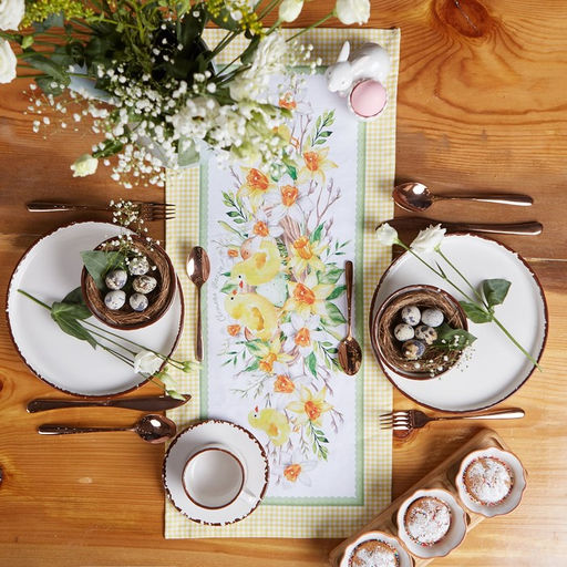 Дорожка на стол Этель Цыплята 30х70 см, 100% хлопок, саржа 190 гр/м2  фото 5