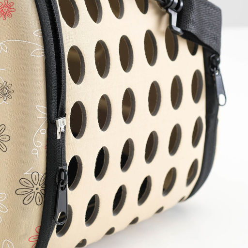 Складная сумка-переноска с отдельным входом, материал EVA, 43,5 х 28 х 33 см, бежевая - Пижон фото 11