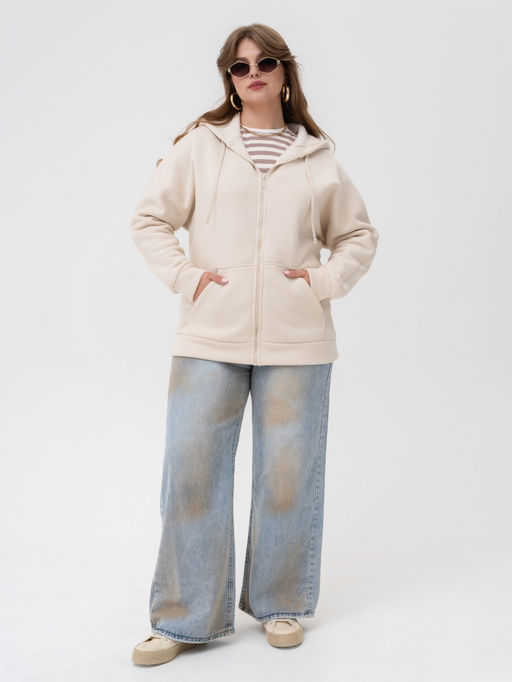 Толстовка футер 3х нитка с начесом.арт.286-27,экрю - Binita фото 19