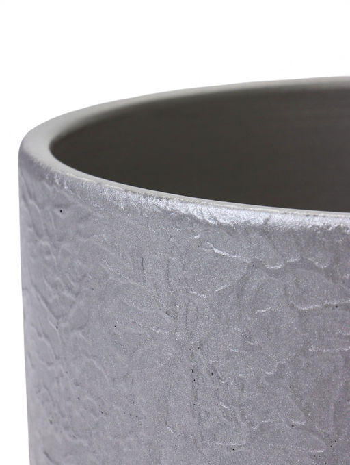 Горшок цветочный с поддоном 3 л, d18/h15,5 см серый керамика, "Перл" (М)