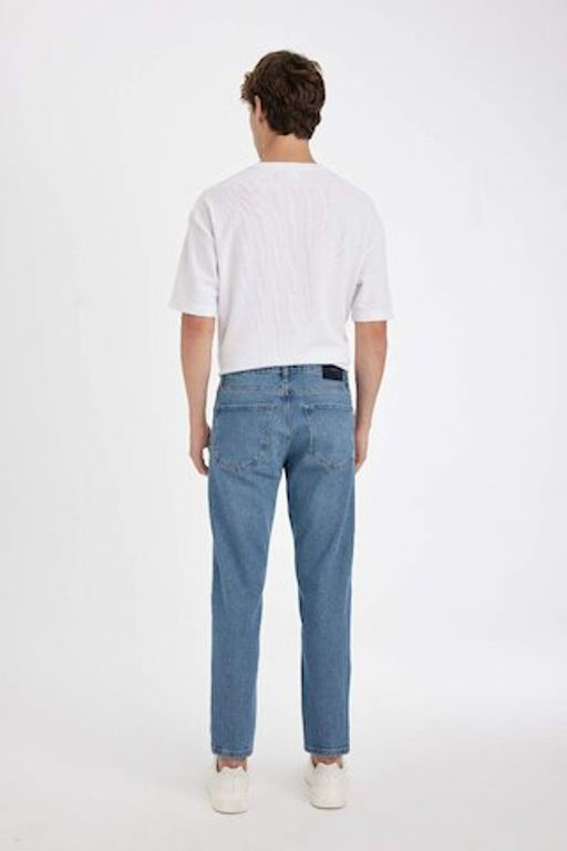 Узкие зауженные джинсовые брюки с нормальной талией и зауженной посадкой - Defacto фото 7