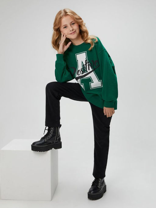 ACOOLA / Джемпер детский для девочек Toronto_sw изумрудный  фото 8