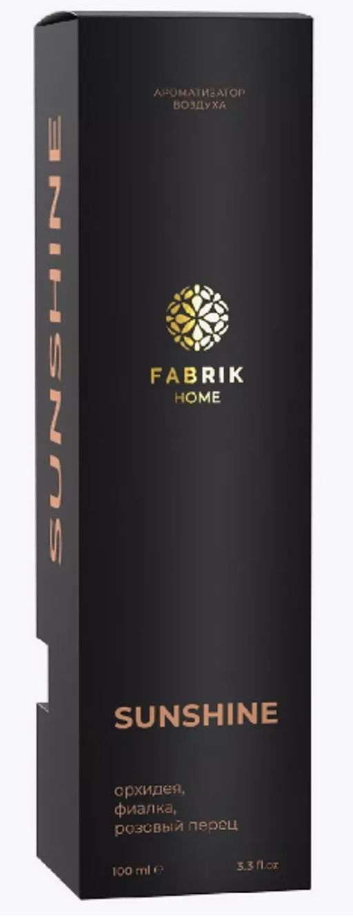 FABRIK Cosm. Ароматизатор воздуха Sunshine орхидея,фиалка,розовый перец флакон 100мл+5палочек