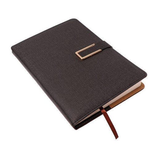 Ежедневник недатированный Calligrata, А5, в линейку, с хлястиком, 100 листов, обложка ПВХ, чёрный