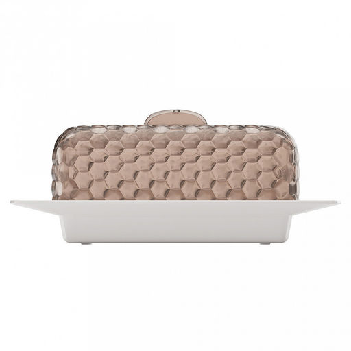 Масленка пластмассовая "Мозаика" 18х12х7см, бело-тонированный (Россия)