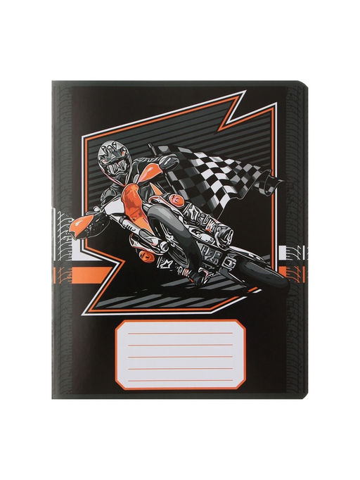 Комплект тетрадей из 10 штук, 18 листов в клетку Calligrata "Racing", обложка мелованная бумага, ВД-лак, блок офсет, 5 видов по 2 штуки