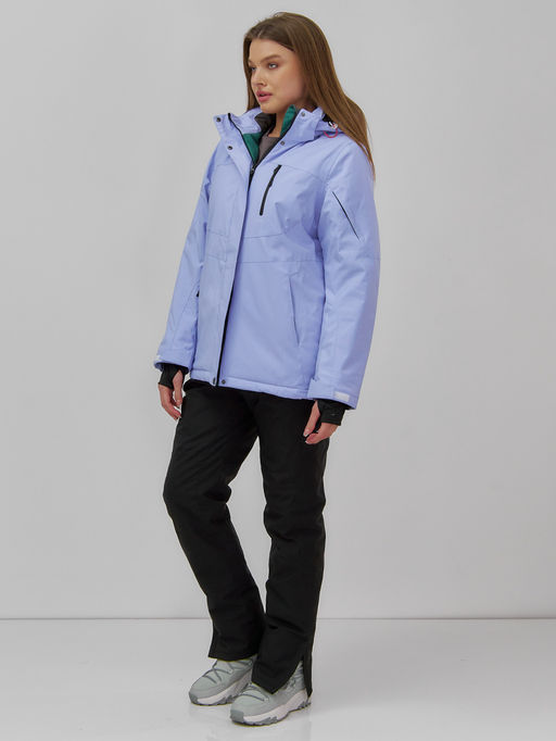 Горнолыжная куртка женская зимняя фиолетового цвета 7015_1F - Chunmai фото 11