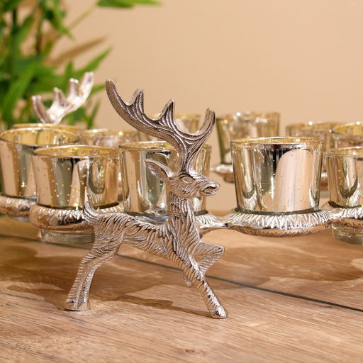 Подсвечник на 12 свечей 12 месяцев, 37?37?14 см, алюминий