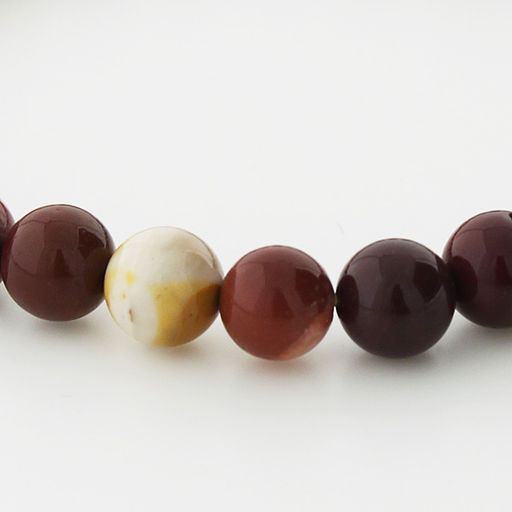 Австралийская яшма (мукаит) 6мм, браслет "Классика" длина 17см