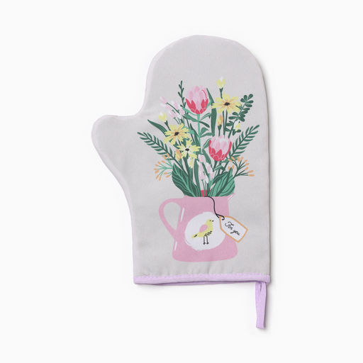 Набор кухонный «Доляна. Букет»: варежка 20×28 см, прихватка 17×17 см, 35% хлопок, 65% п/э