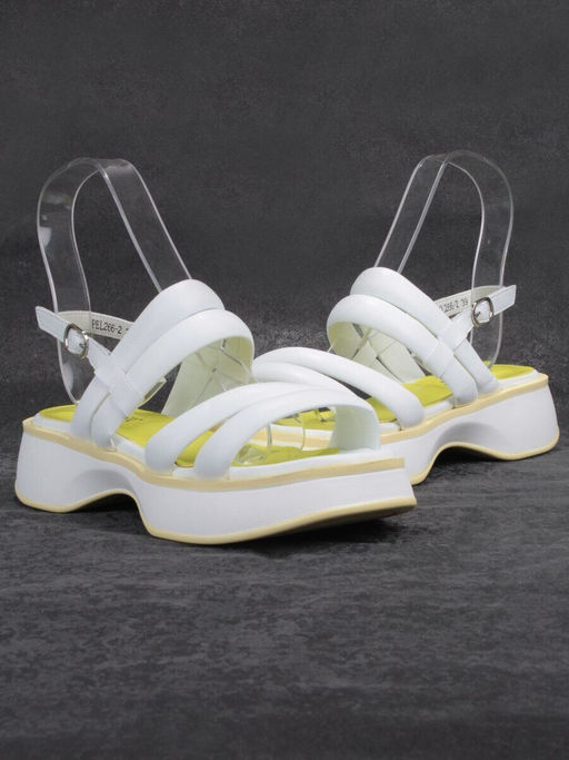 08-PEL266-2 WHITE Босоножки женские (натуральная кожа)