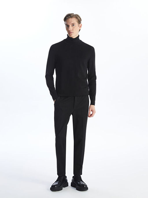 Bal?k?? Yaka Uzun Kollu Erkek Triko Kazak