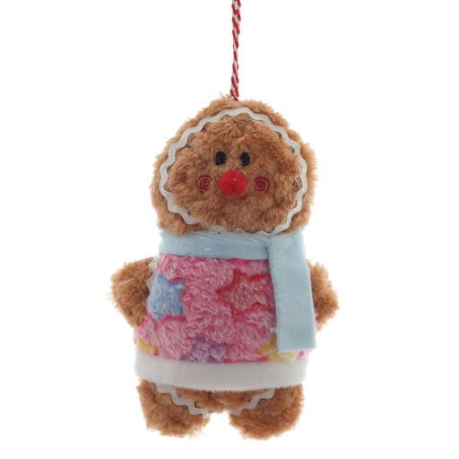 Игрушка набивная подвесная "Пряничный человечек", L11 W5 H15 см, 3в.