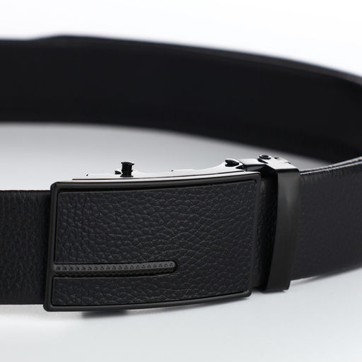 Ремень мужской, ширина 3.5 см, пряжка автомат, чёрный