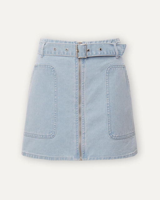 Джинсовая мини-юбка А-силуэта - Incity фото 3