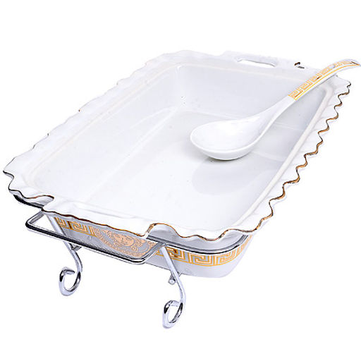 30649 Мармит керамика 2,5л 4пр.с ложкой и свечкой LR (х4)