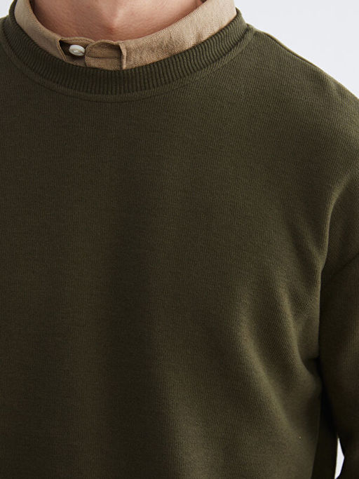 Bisiklet Yaka Erkek Sweatshirt