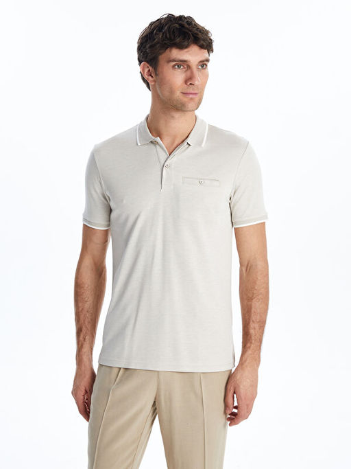 Polo Yaka Merserize G?r?n?ml? Erkek Ti??rt