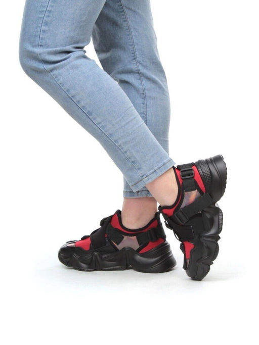 05-FDG103-3P BLACK Кроссовки женские (натуральная кожа, текстиль)