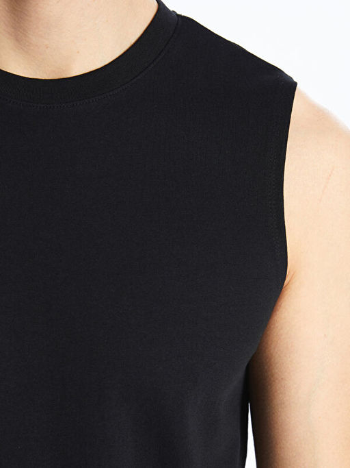 Bisiklet Yaka Erkek Kolsuz Ti??rt