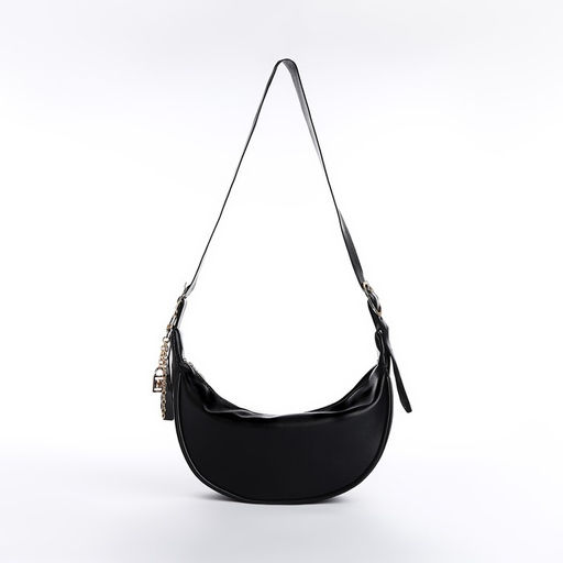 Сумка женская из искусственной кожи NAZAMOK, 28х15 см, черный цвет  фото 4