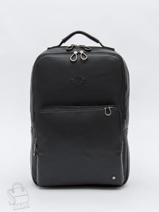 Рюкзак мужской кожаный 3921Z black Zinimsk