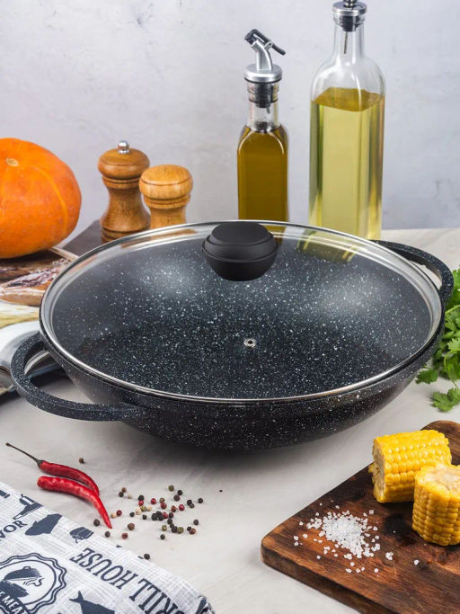 Сотейник ВОК BK-3829 32см SCHWARZMARBEL - Bekker фото 8